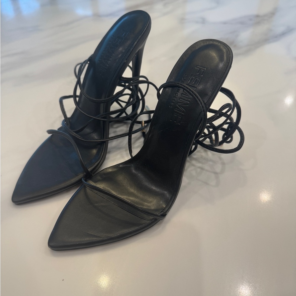 Elegant Black Strappy Heels